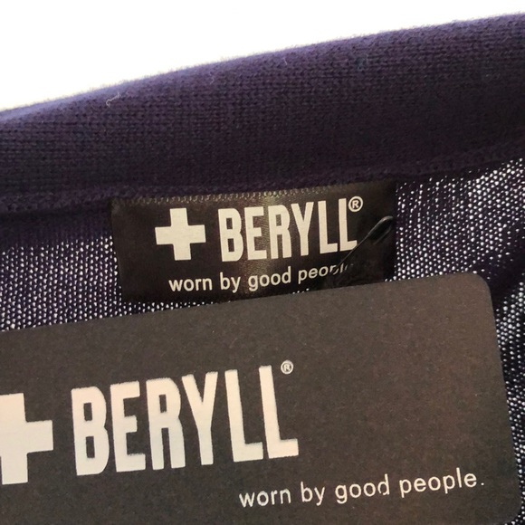 NWT Beryll Luxury Long Navy Cashmere Coat Cardigan One Size - Picture 5 of 5